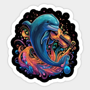 Porpoise Playing Violin Sticker